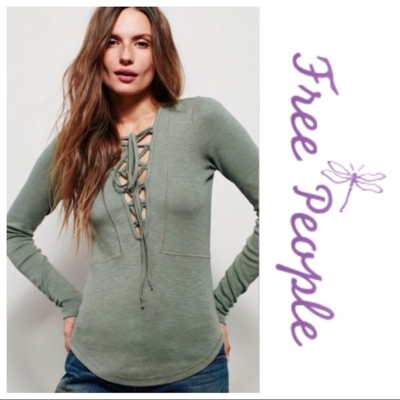 Free People Tops - 🔥 3 For $15🔥 Free People Lucky Lace Up Top